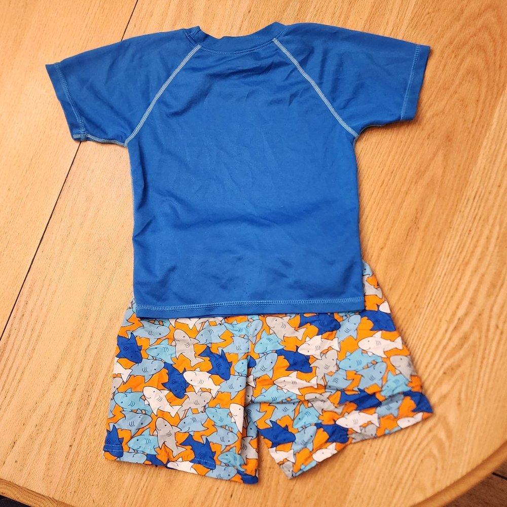 Kanu/Wippette Toddler Rashgaurd & Swim Trunk Set Size 4T - Picture 10 of 12